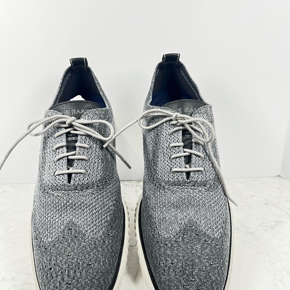 Cole Haan Men's Stylish Gray Knit oxfords